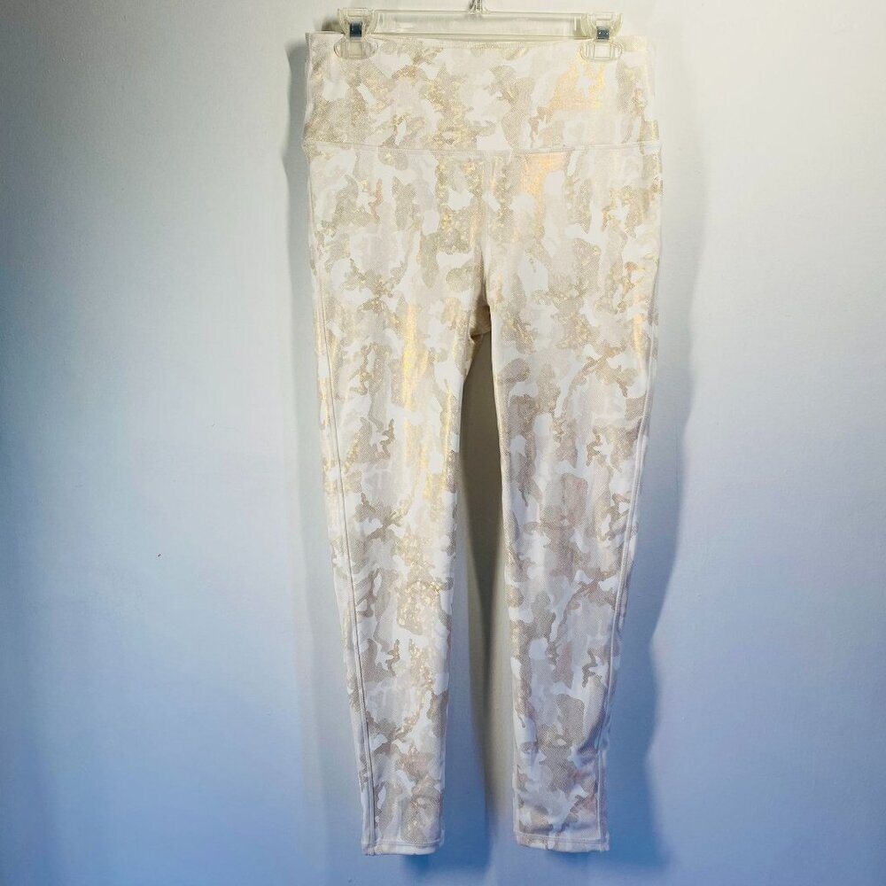 Mono B High-Waist Gold Camo Leggings L  NWOT